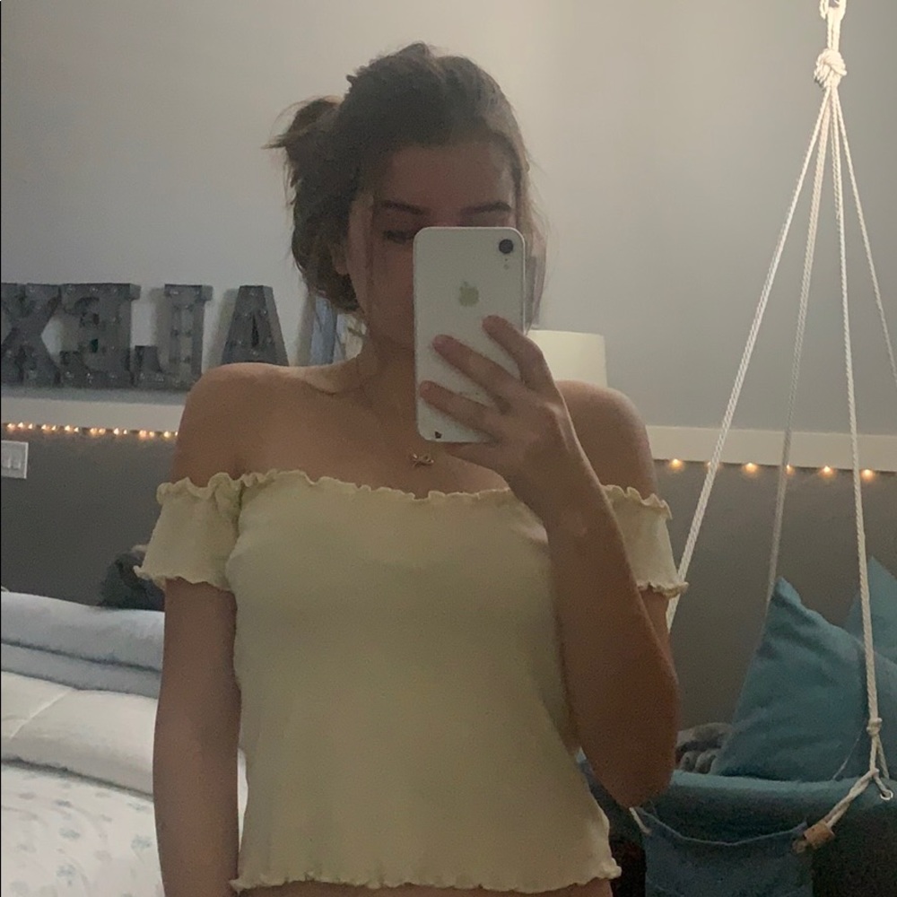 pacsun off the shoulder right shirt